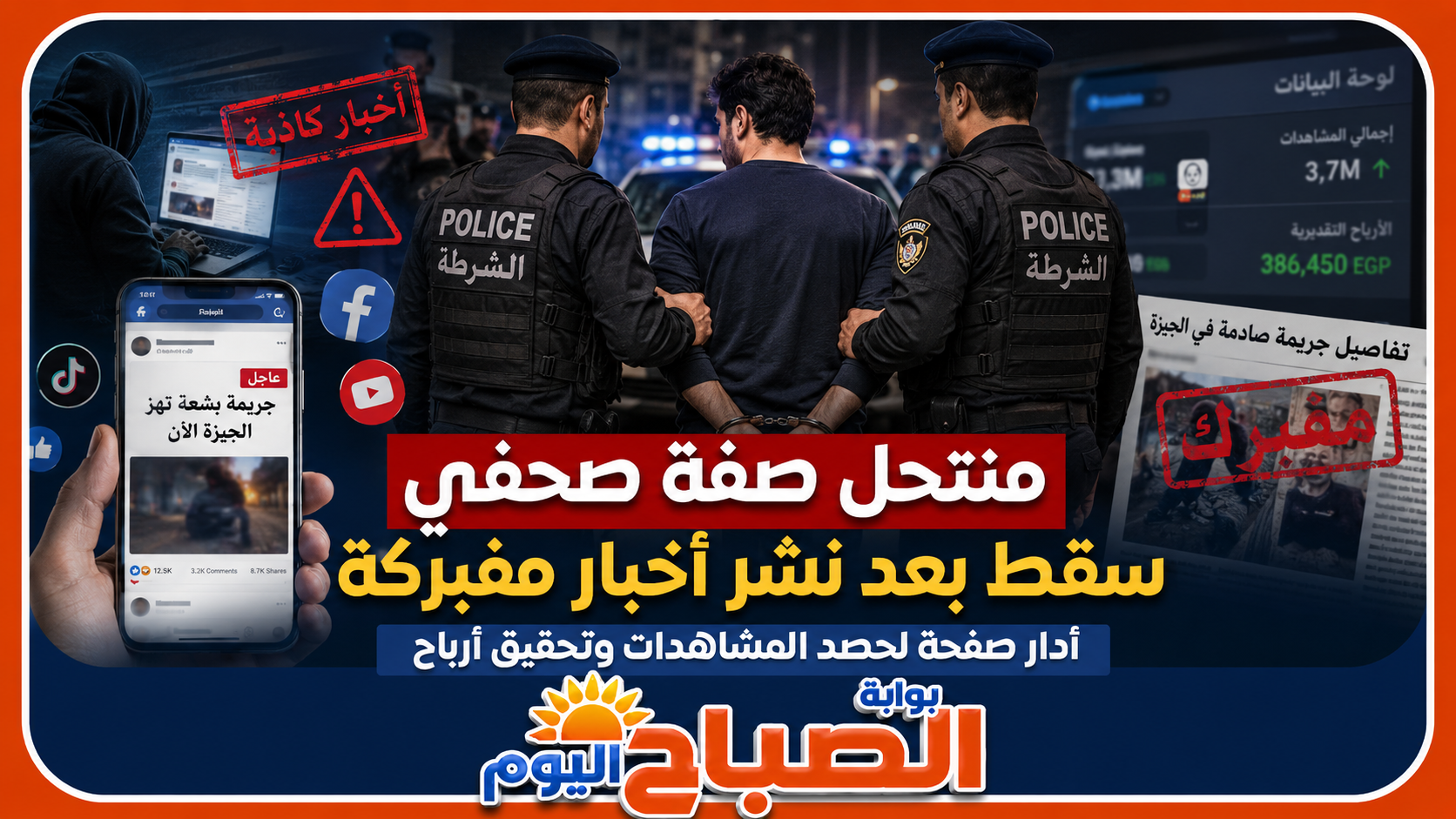 انتحل صفة صحفي وبث أخبارًا مفبركة.. سقوط صاحب صفحة ادعى ضبط عصابة مخدرات في دمياط